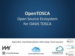 OpenTOSCA Ecosystem Overview