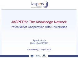 JASPERS knowledge network