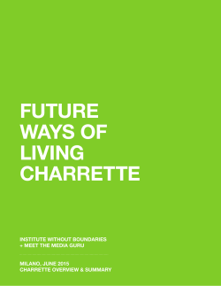 FUTURE WAYS OF LIVING CHARRETTE
