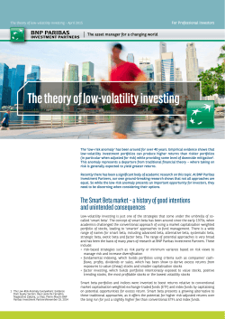 The theory of low-volatility investing