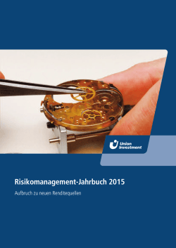 Risikomanagement-Jahrbuch 2015 - Startseite Institutionelle Kunden