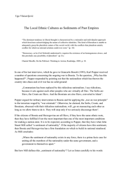 The Local Ethnic Cultures as Sediments of Past Empires