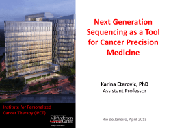 Next Generation Sequencing as a Tool for Cancer