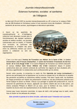 JournÃ©e Interprofessionnelle - Institut Saint