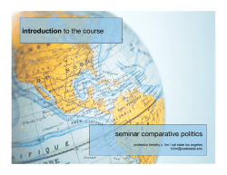 introduction to the course seminar comparative politics