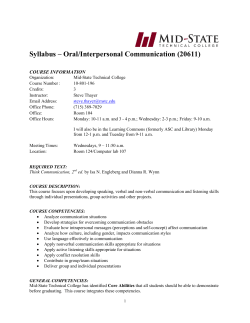 Syllabus - Mid-State Technical College