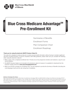 Blue Cross Medicare Advantage Enrollment Kit, 2015
