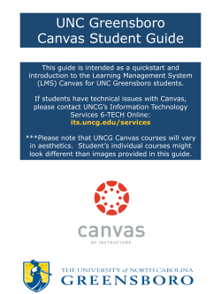 Canvas Student Guide - Instructional Technology Support
