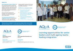 Learning opportunities for senior leaders and multi-agency