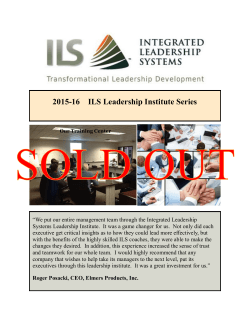 2015-2016 ILS Leadership Institute