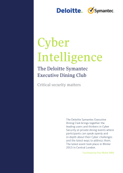 Deloitte Sym - Cyber Security Executive Insights