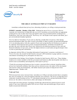 Intel Security confidential Draft â not for release THE GREAT