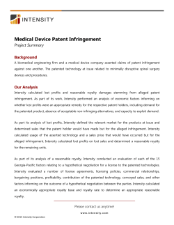 Medical Device Patent Infringement