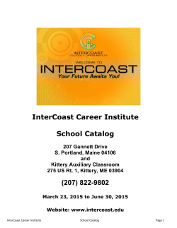 InterCoast Career Institute School Catalog (207) 822-9802