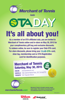 OTA_MembersDay2015 PRT - InterCounty Tennis Association