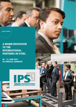 a warm invitation to the international partners-in-steel