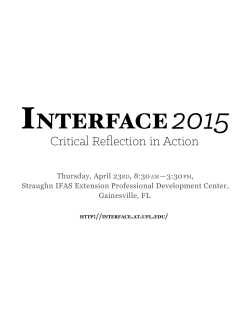 Interface2015 - UF Interface Faculty Seminar