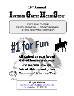 Print your program here - Interior Gaited Horse Show
