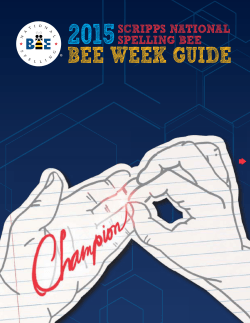 2015 Bee Week Guide - Scripps National Spelling Bee
