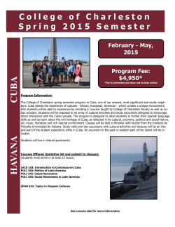 cuba.spring.2015 (Read-Only) - Center for International Education