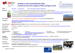 Studium an der Universidad de Chile,