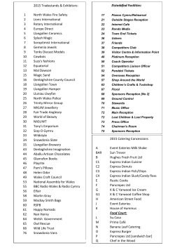 2015 Tradestands & Exhibitors - Llangollen International Musical