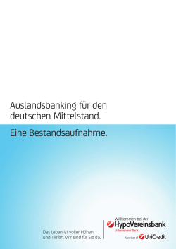 Eine Bestandsaufnahme. Auslandsbanking fÃ¼r den deutschen