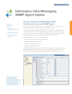 Informatica Ultra Messaging SNMP Agent Option