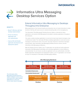 Informatica Ultra Messaging Desktop Services Option