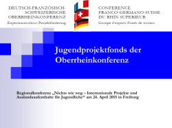Der Jugendprojektfonds der Oberrheinkonferenz