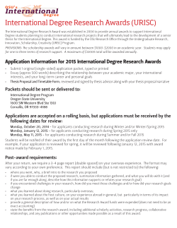 International Degree Research Awards (URISC)