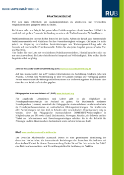 PRAKTIKUMSSUCHE