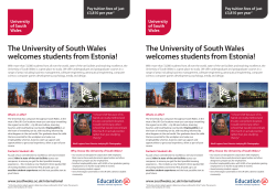 The University of South Wales welcomes students from Estonia! The