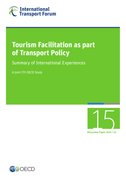 Tourism Facilitation as part of Transport Policy