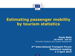 Estimating passenger mobility by tourism statistics