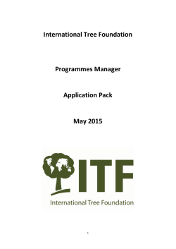 Job Pack - International Tree Foundation