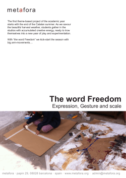 The word Freedom - International Workshop
