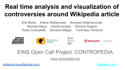 Real time analysis and visualization of controversies around