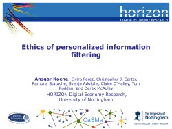 Ethics of personalized information filtering
