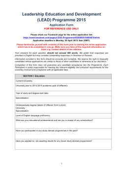LEAD 2015 Application Form ENG