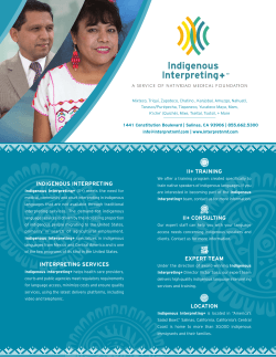 Indigenous Interpreting+ Brochure