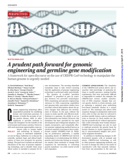A prudent path forward for genomic engineering and germline gene