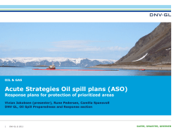 Acute Strategies Oil spill plans (ASO)