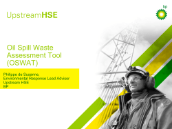 Oil Spill Waste Assessment Tool (OSWAT)