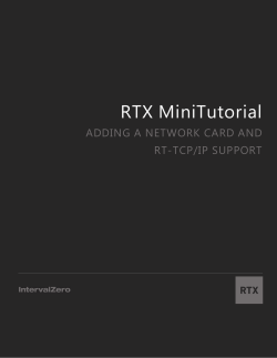 MiniTutorial: Adding a Network Card and RT