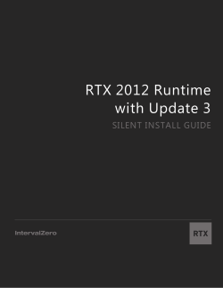 Silent Installation Guide for RTX 2012 with Update 1