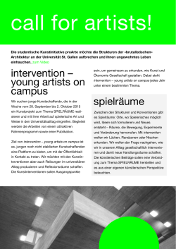 call for artists - intervention