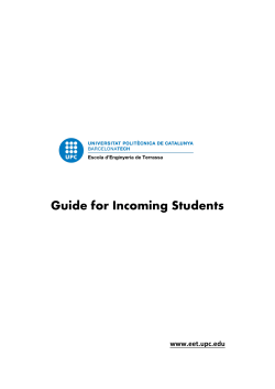Guide for Incoming Students