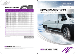 WG WT1.indd - Nexen Tire Corporation