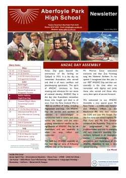 Issue 03 - May 2015 - Aberfoyle Park High School